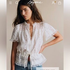 Sezane Shenali Shirt in Ecru